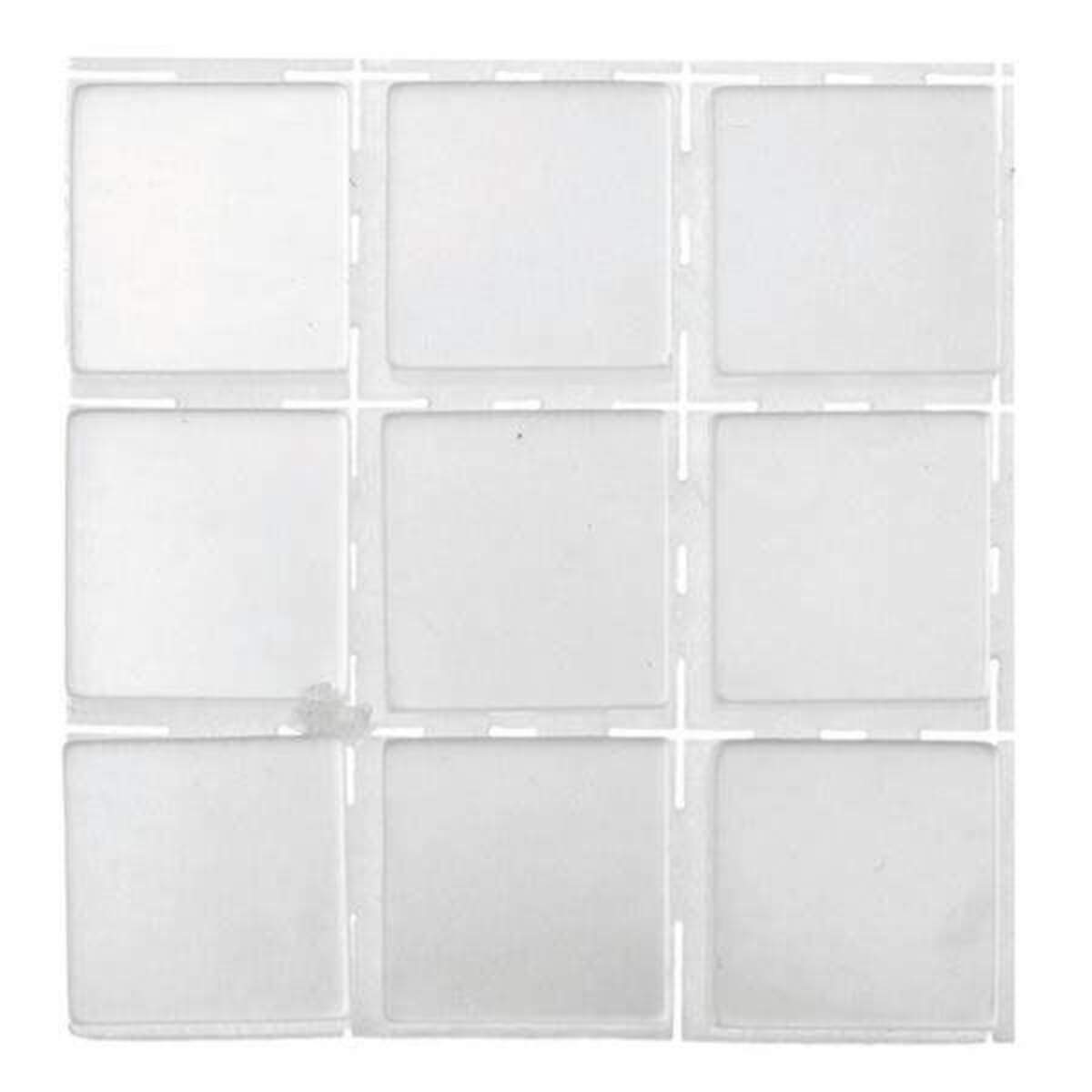 Glorex Poly-Mosaic, 10 x 10mm, weiß, 63 Stück