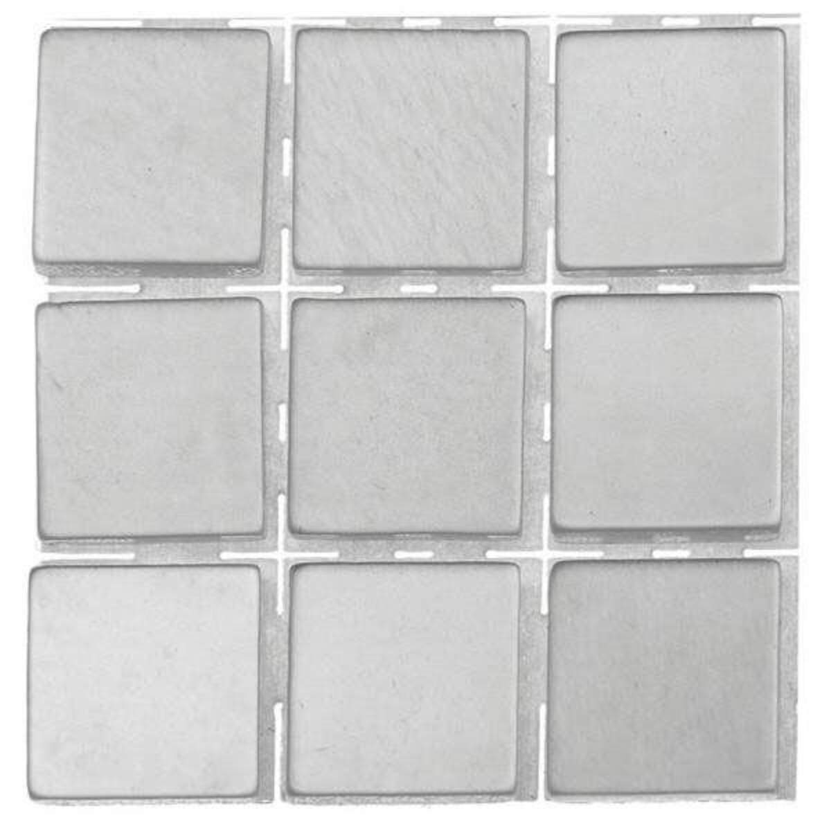 Glorex Poly-Mosaic, 10 x 10mm, silber, 63 Stück