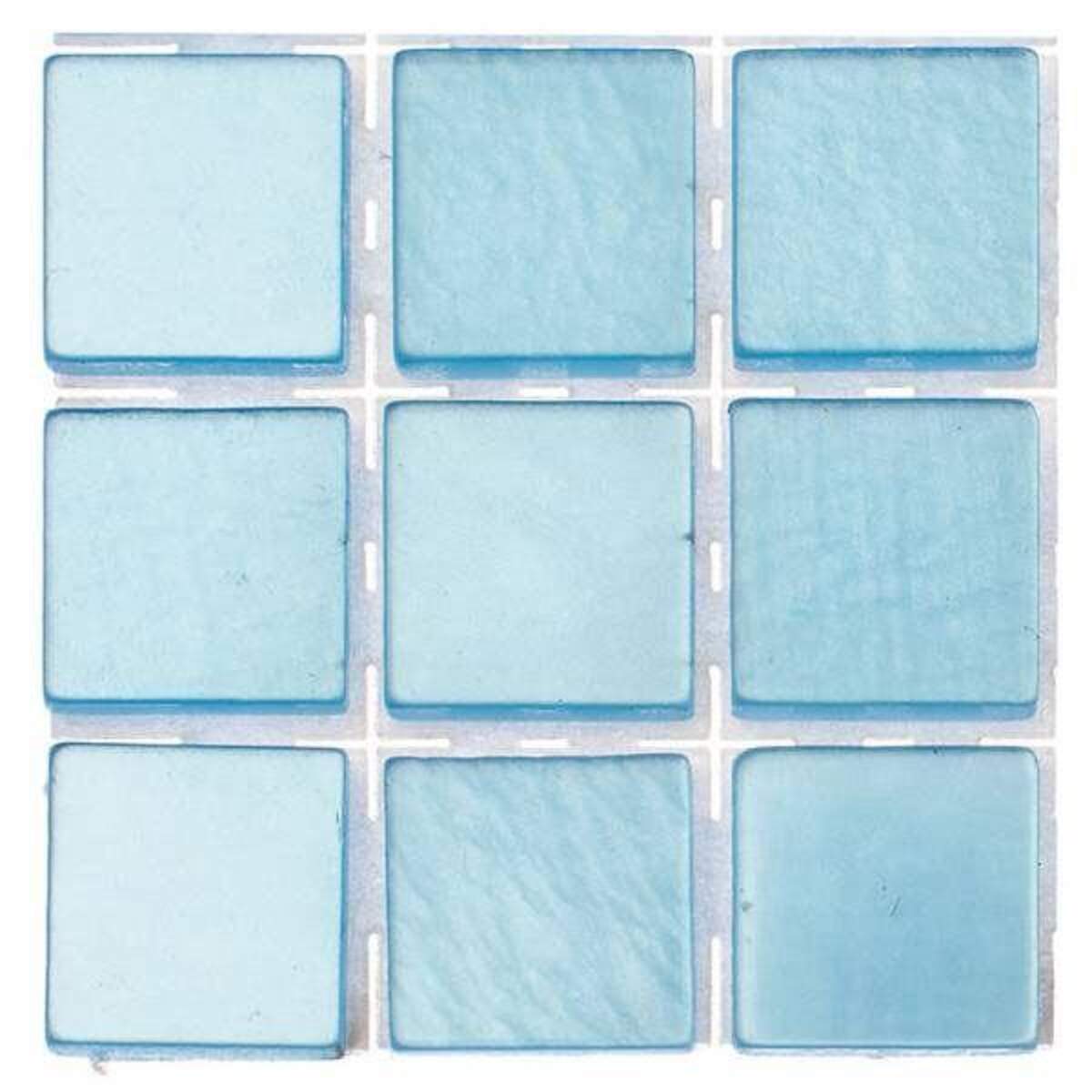 Glorex Poly-Mosaic, 10 x 10mm, hellblau, 63 Stück
