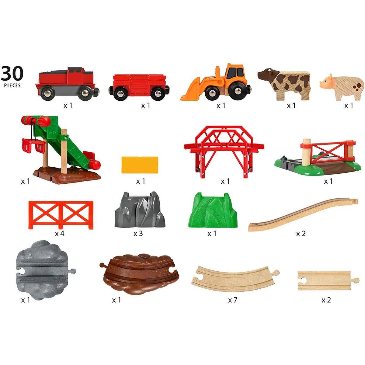 Groß. BRIO Bahn Bauernhof-Set