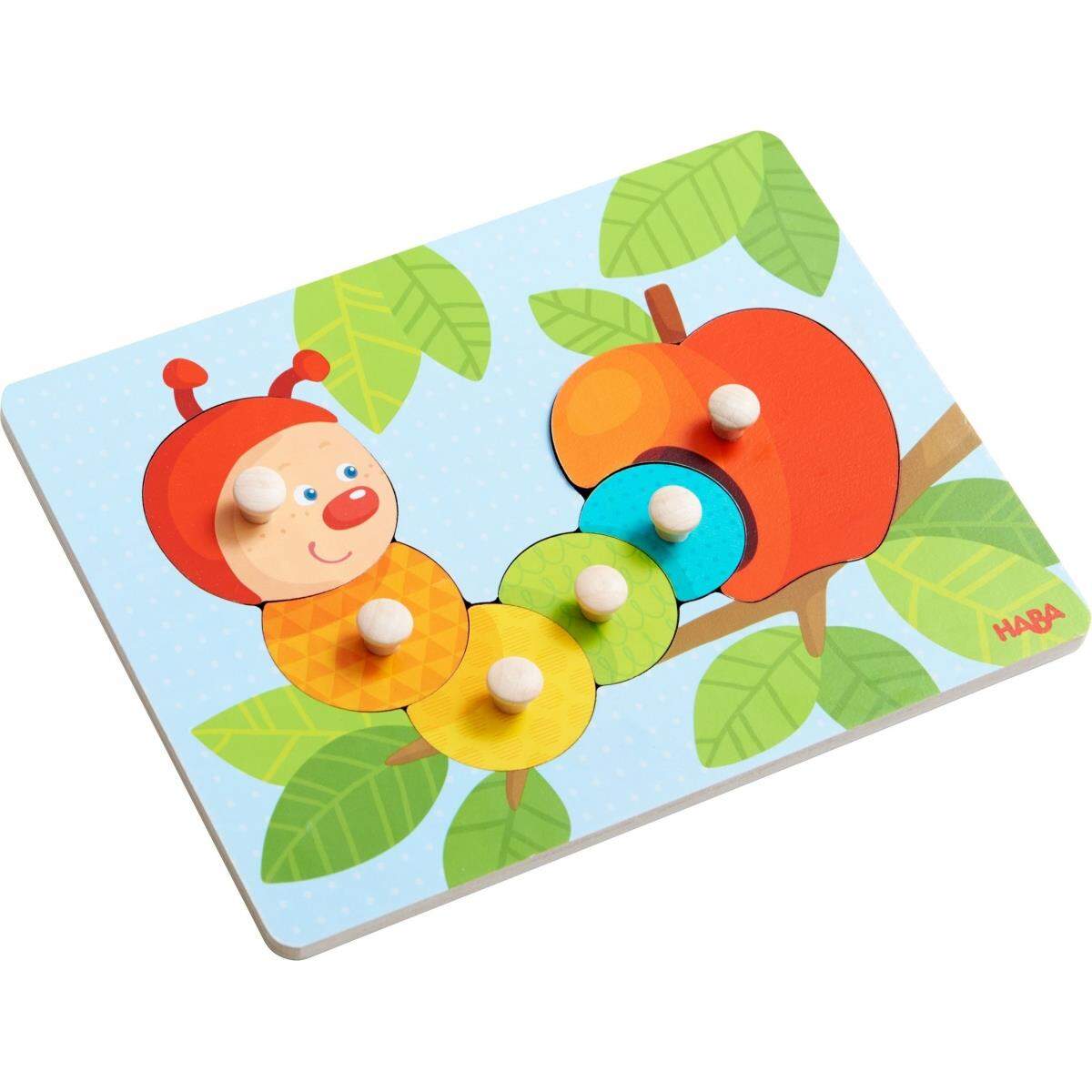 HABA 303189 Greifpuzzle Raupe Mina