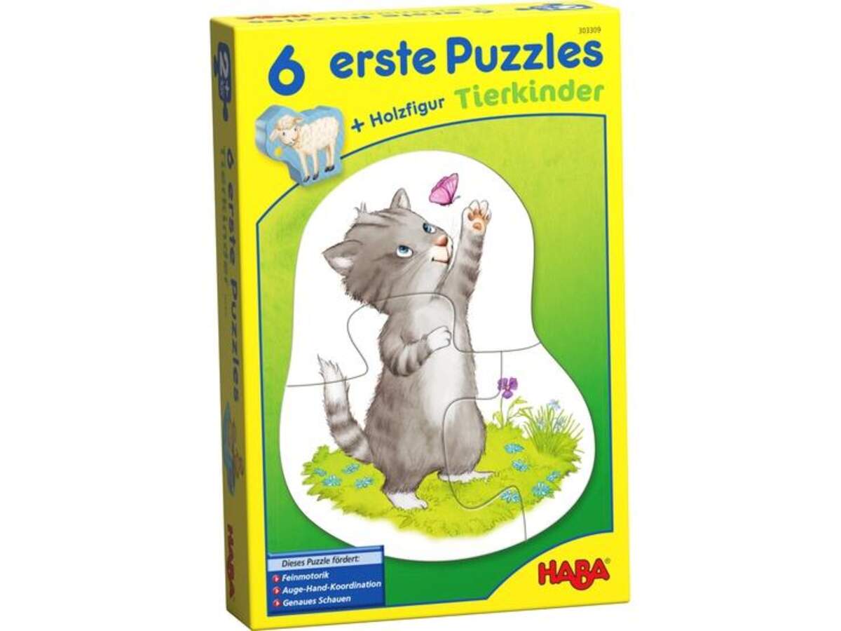 HABA 303309 6 erste Puzzles Tierkinder