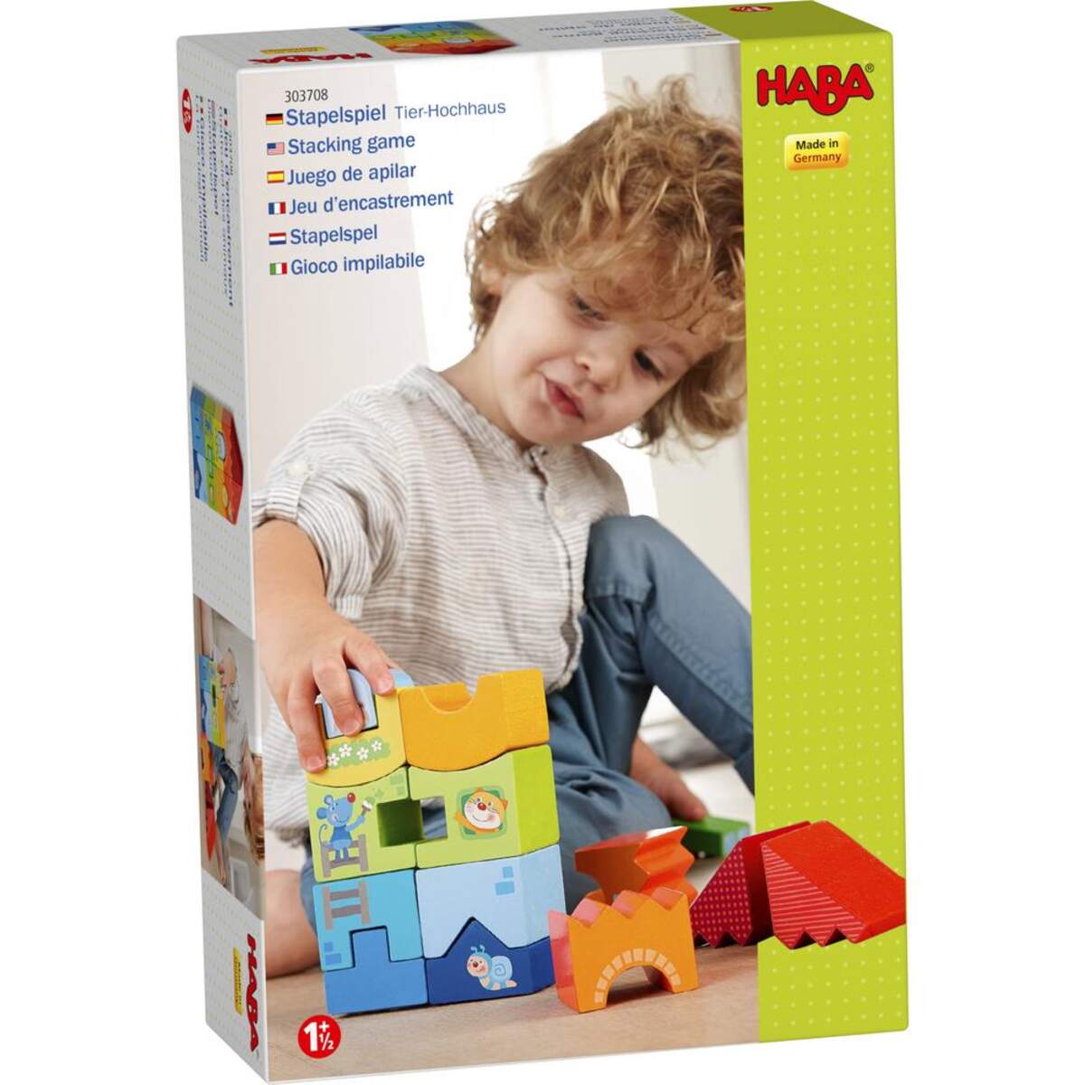 HABA 303708 Stapelspiel Tier-Hochhaus