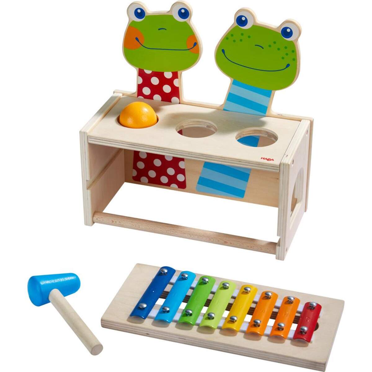 HABA 304271 Klang-Klopfbank Froschkonzert