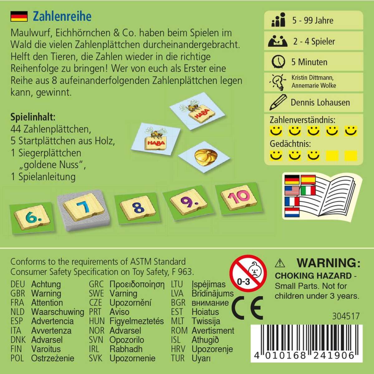 HABA 304517 Zahlenreihe