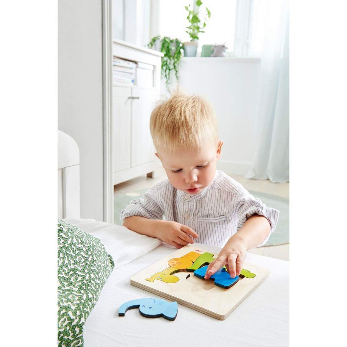 HABA 304609 Holzpuzzle Zootiere, 6 Teile