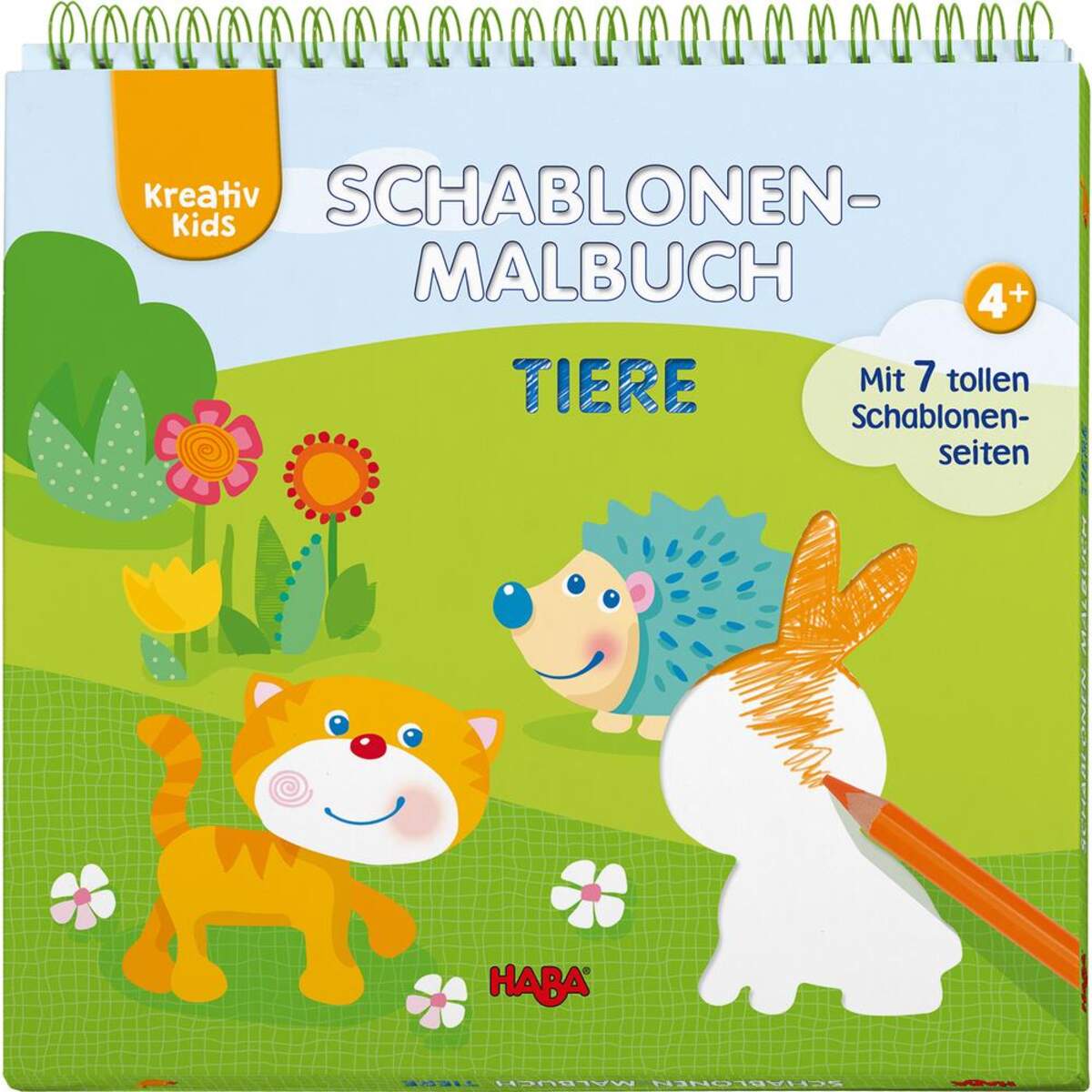 HABA 304642 Kreativ Kids Schablonen-Malbuch Tiere
