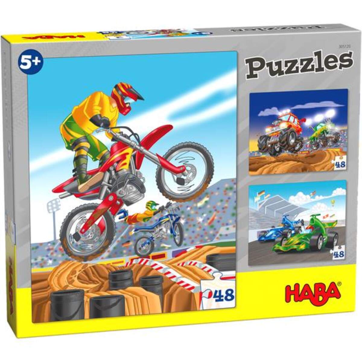 HABA 305120 Puzzles Motorsport 3x48 Teile