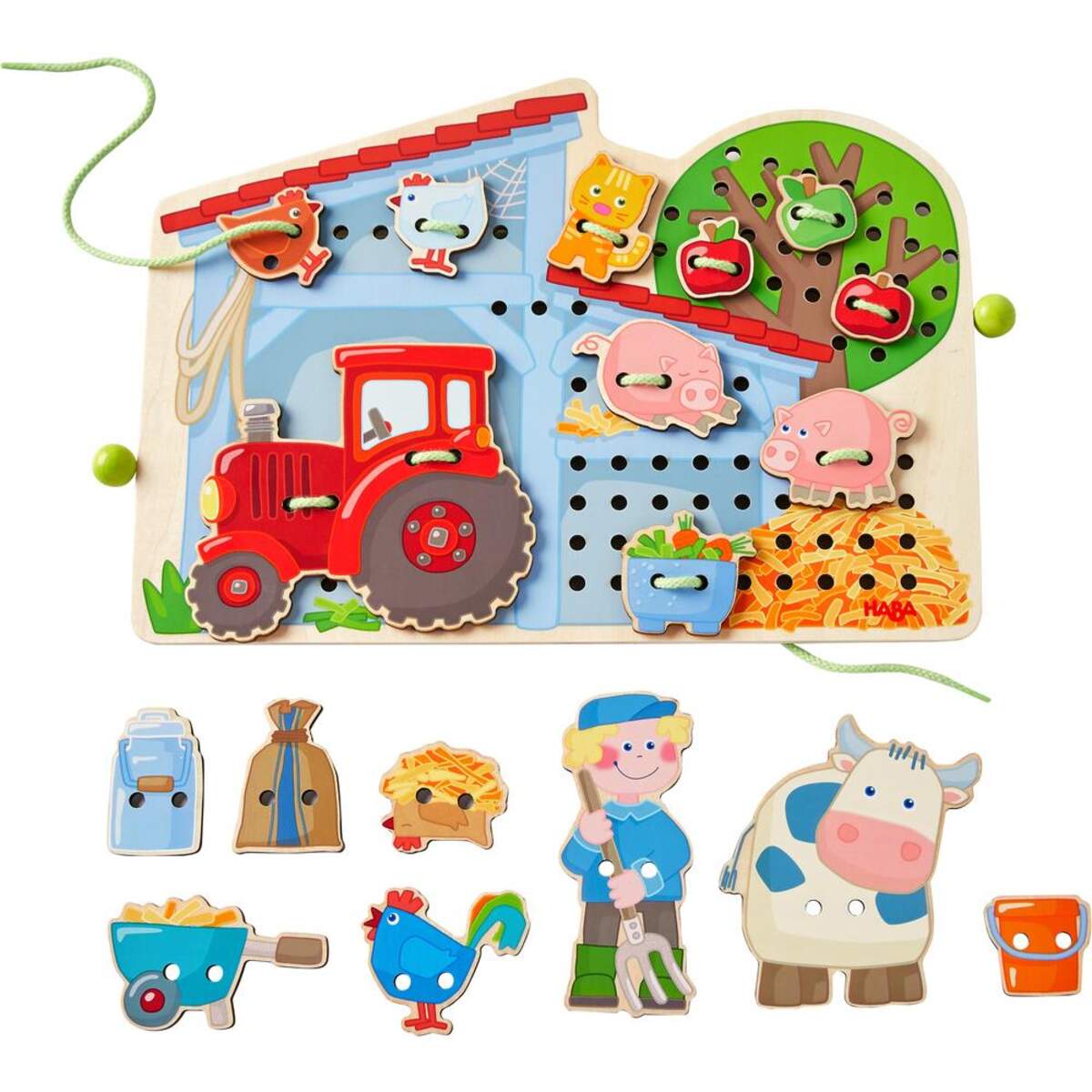 HABA 305289 Fädelspiel Bauernhof