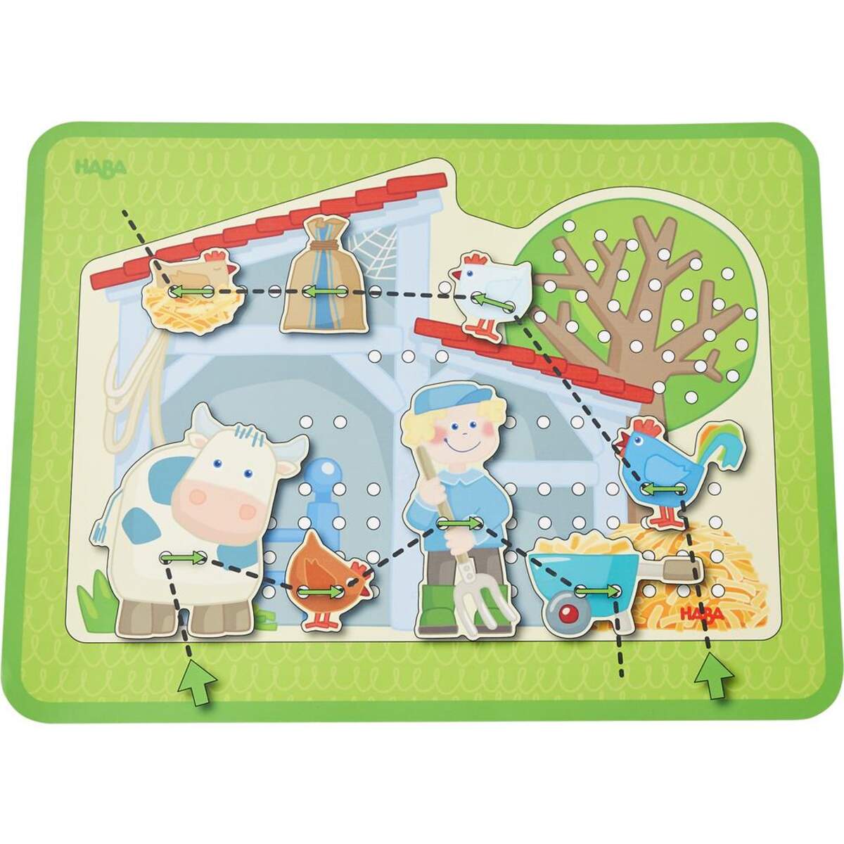 HABA 305289 Fädelspiel Bauernhof