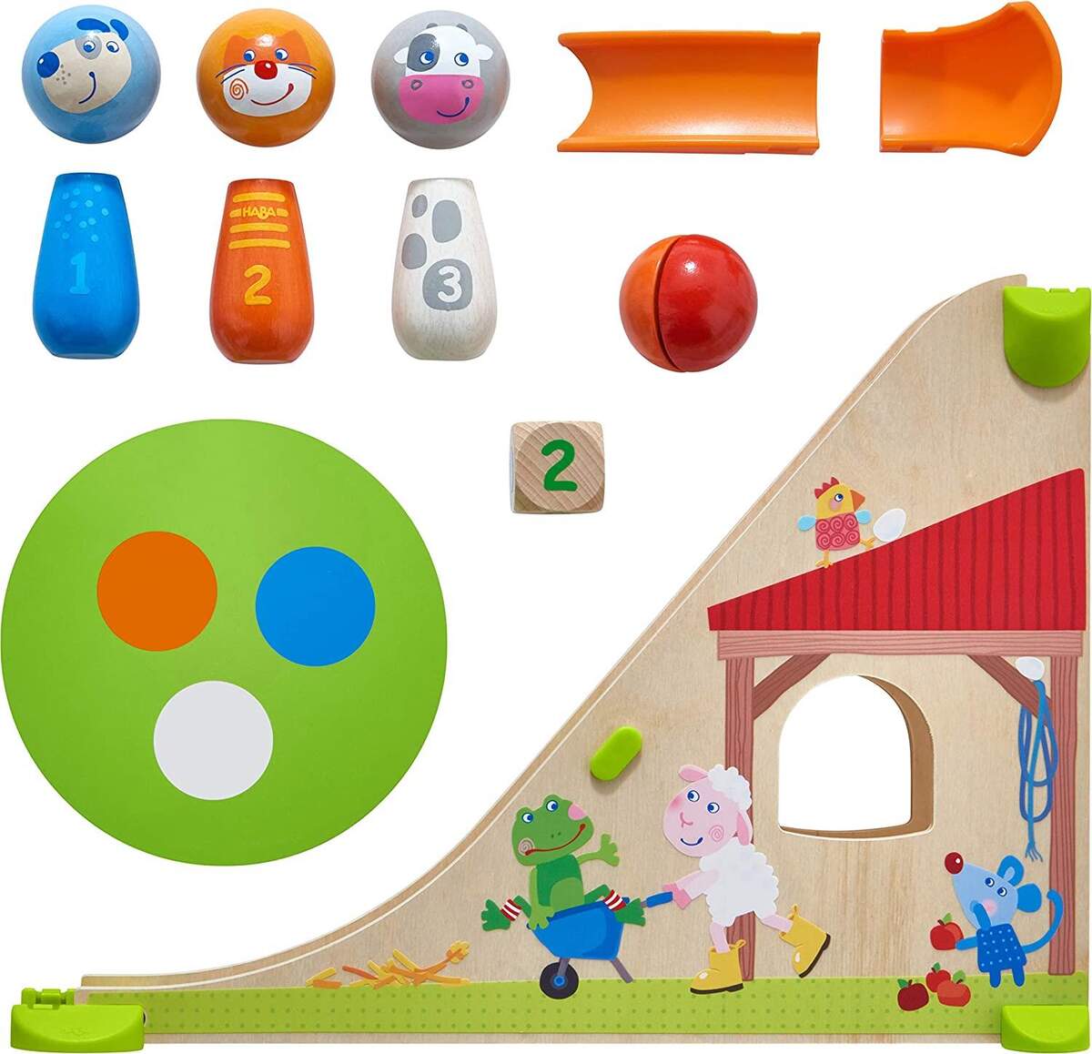 HABA 305414 Kullerbü Kugelbahn Kegelfarm