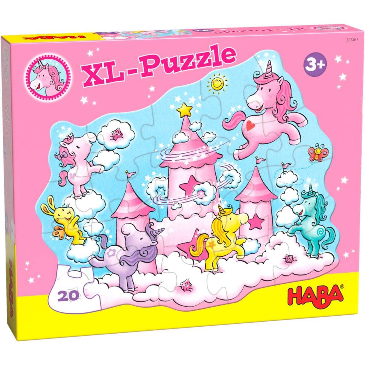 HABA 305467 Puzzle Einhorn Glitzerglück: Wolkenpuzzelei