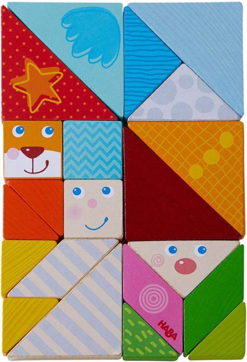 HABA 305777 Legespiel Bunter Tangram-Mix