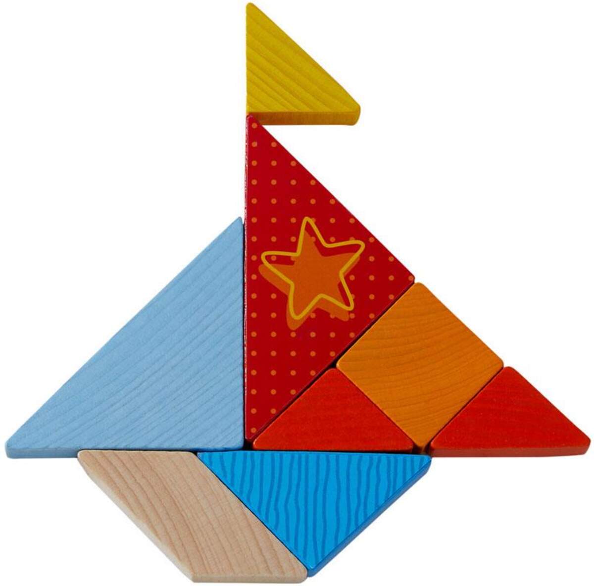 HABA 305777 Legespiel Bunter Tangram-Mix