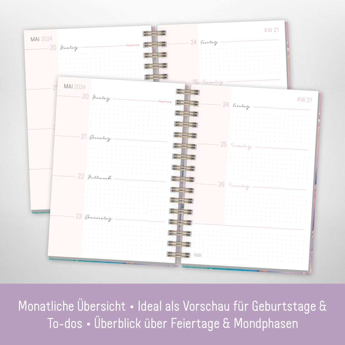 Häfft Verlag Lieblings-Timer A5, 2024, 1 Stück, 10-fach sortiert