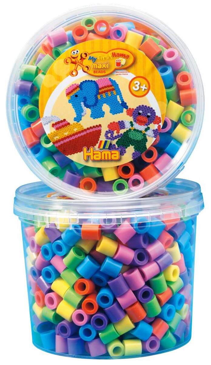 Hama Bügelperlen 8571 Maxi Perlendose, pastell, 600 Perlen