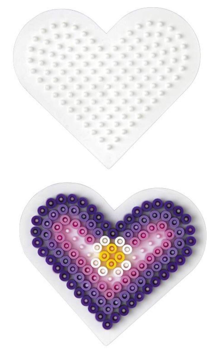Hama Bügelperlen Platte, Herz, klein