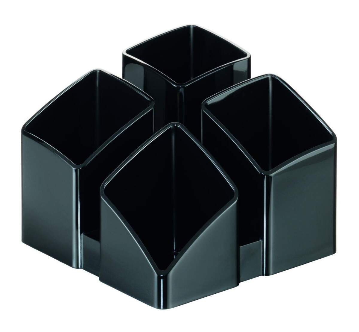 HAN Schreibtisch-Köcher SCALA, mit 4 Fächern, 125 x 100 x 125 mm, schwarz