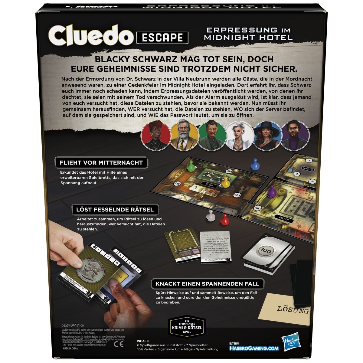 Hasbro Cluedo Escape - Erpressung im Midnight Hotel