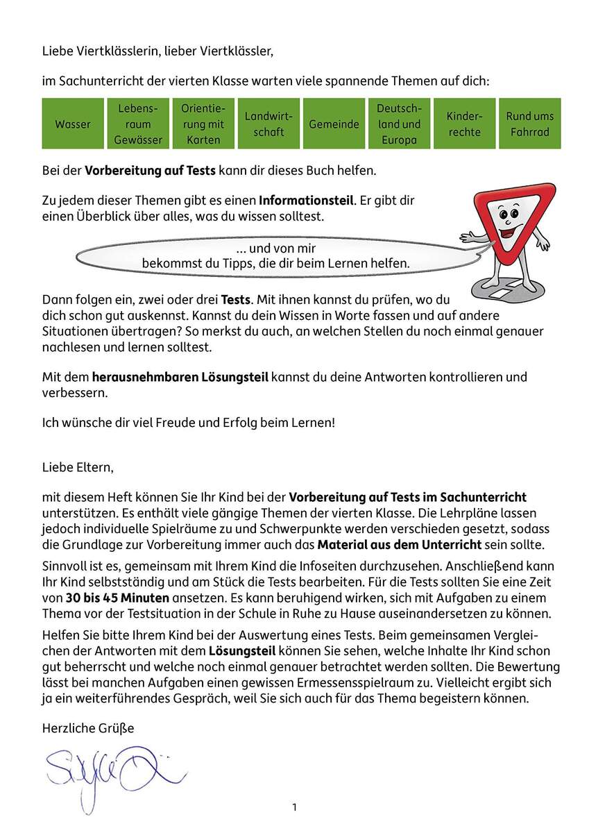 Hauschka Verlag Übungsheft mit Tests im Sachunterricht 4. Klasse