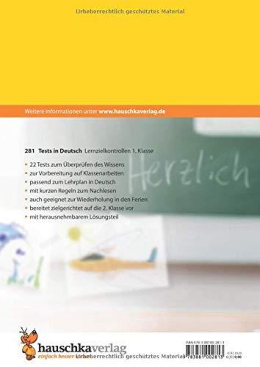 Hauschka Verlag Tests in Deutsch - Lernzielkontrollen 1. Klasse