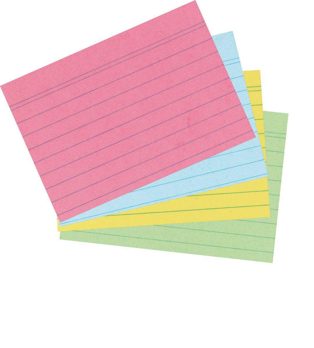 Herlitz Karteikarten bunt, A7, liniert, 200 Stück