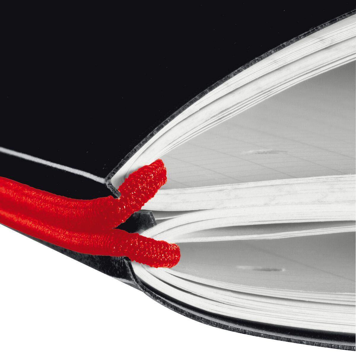 Herlitz Notizheft PP A4 Flex schwarz kariert liniert