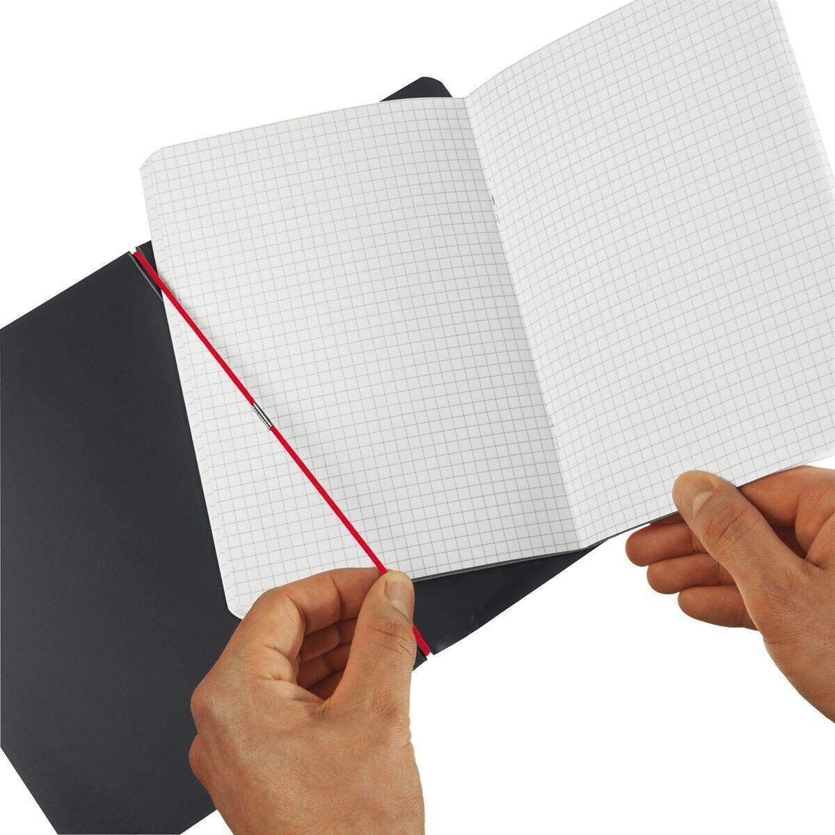 Herlitz Notizheft PP A4 Flex schwarz kariert liniert
