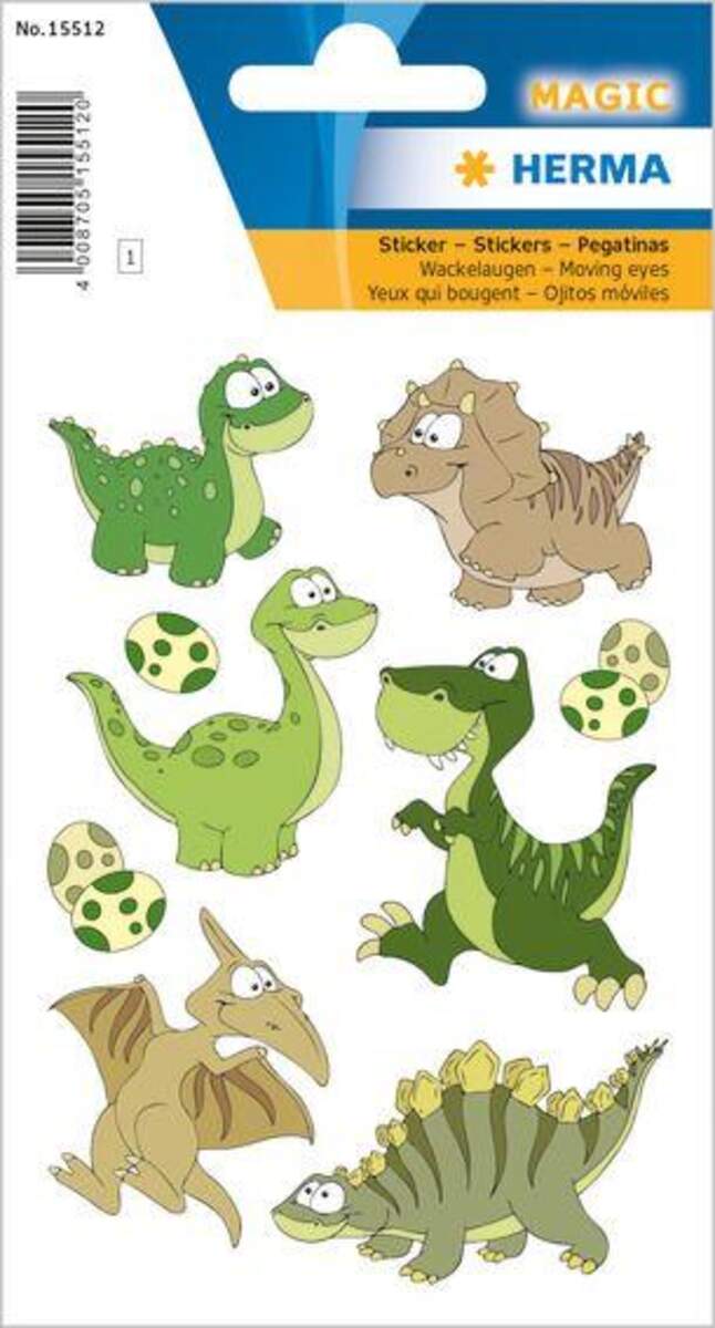 HERMA Magic Sticker Dinokinder Wackelaugen