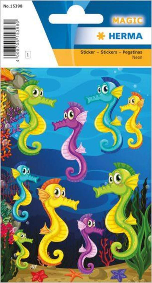 HERMA Magic Sticker Seepferdchen Neon