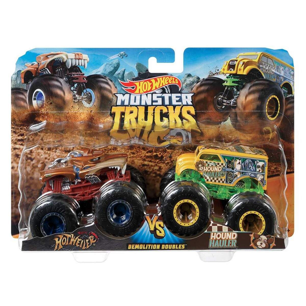 Mattel Hot Wheels Monster Trucks Die-Cast 2er-Pack 1:64, sortiert