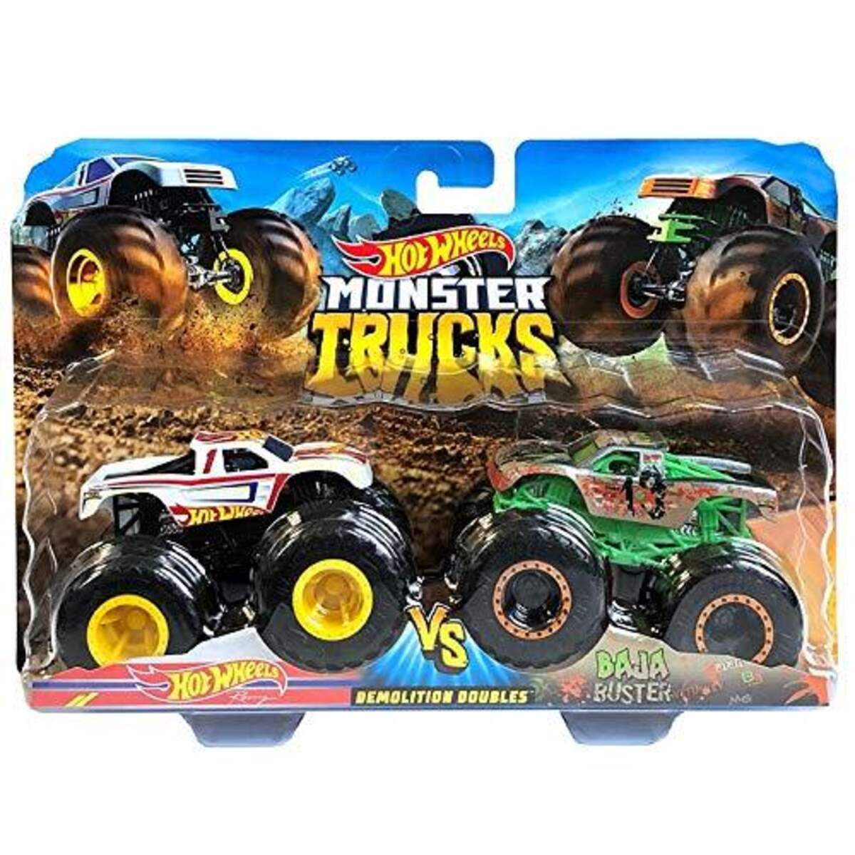 Mattel Hot Wheels Monster Trucks Die-Cast 2er-Pack 1:64, sortiert