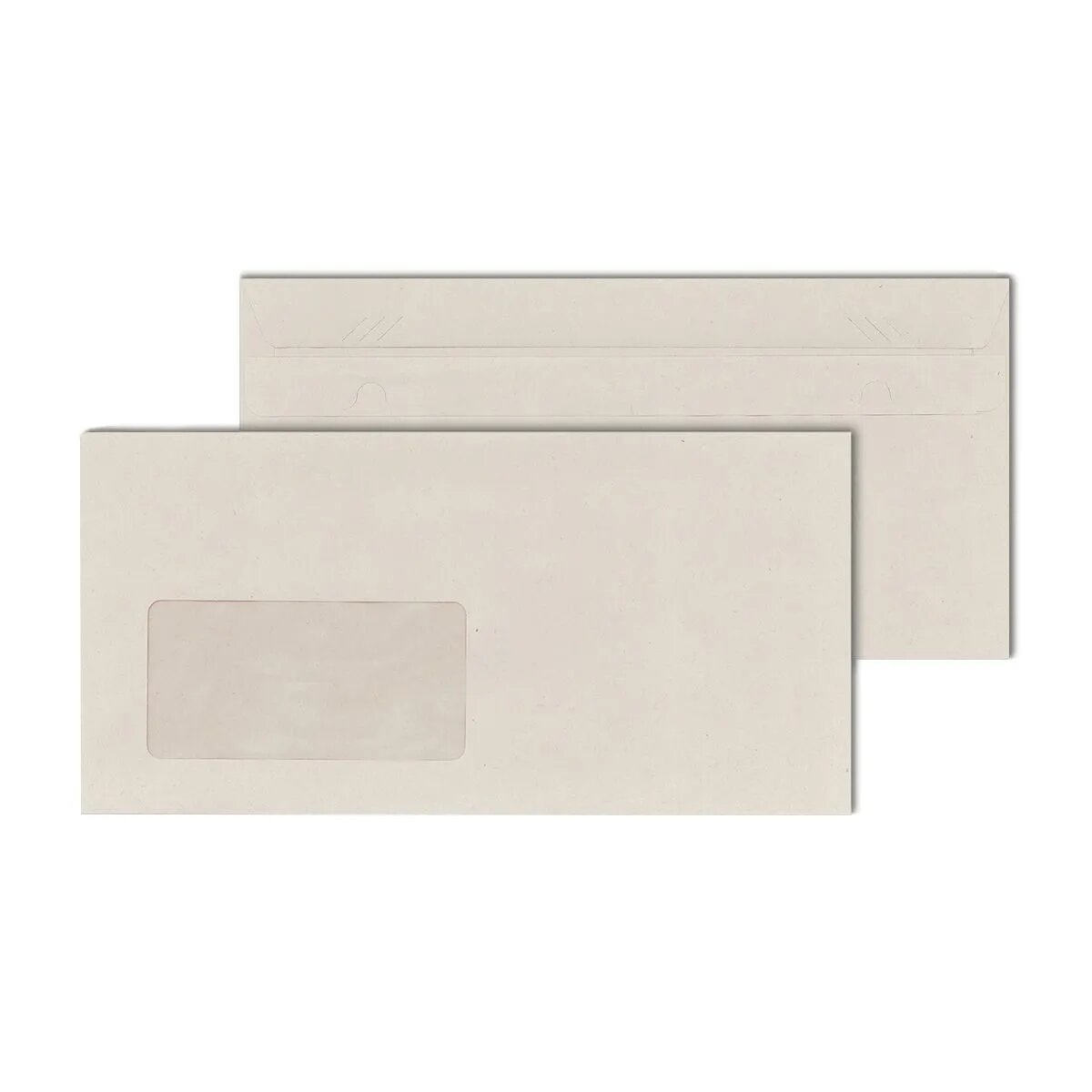 Idena 10544 Briefumschläge mit Fenster DIN lang, recycl., 25 Stück