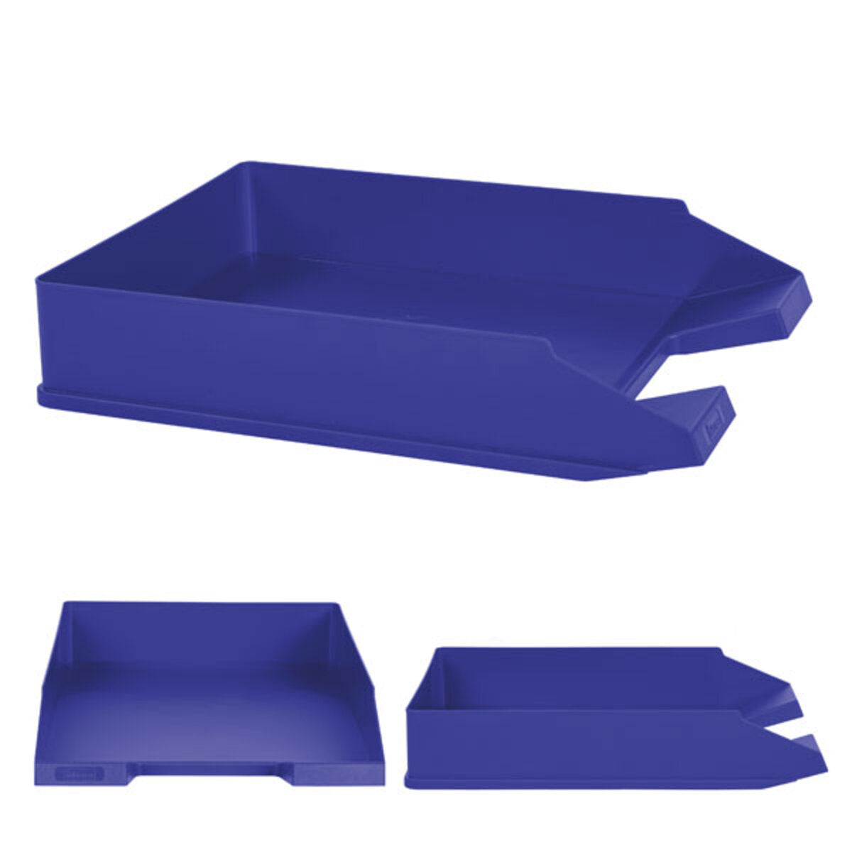Idena Ablagekorb, 25,3 x 35 cm, DIN A4 - C4, stapelbar, blau