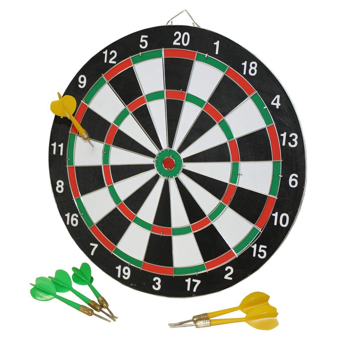 Idena Dartboard mit 6 Pfeilen, Durchmesser ca. 29cm