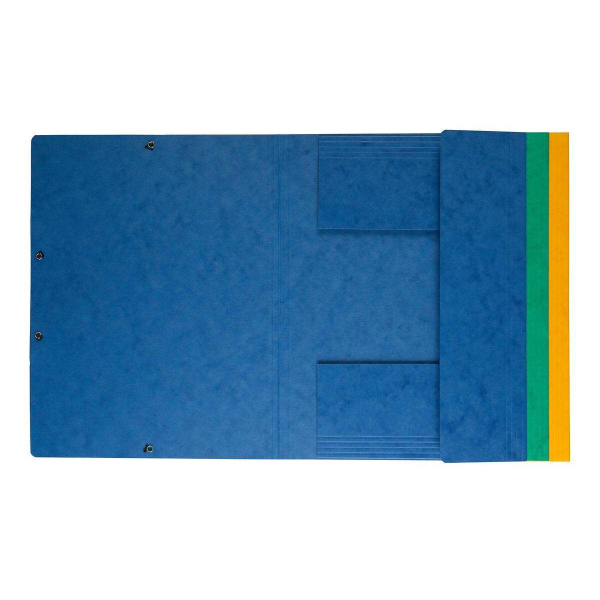 Idena Eckspann-Mappen, DIN A4, aus Karton, 3 Stück/3 Farben