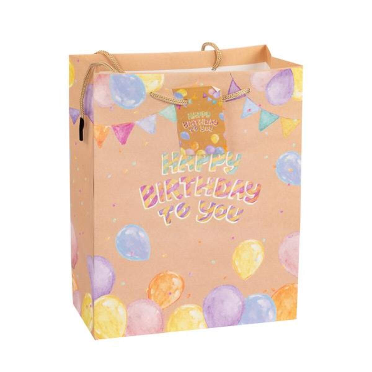 Idena Geschenktasche Happy Birthday to you, 80 x 180 x 230 mm