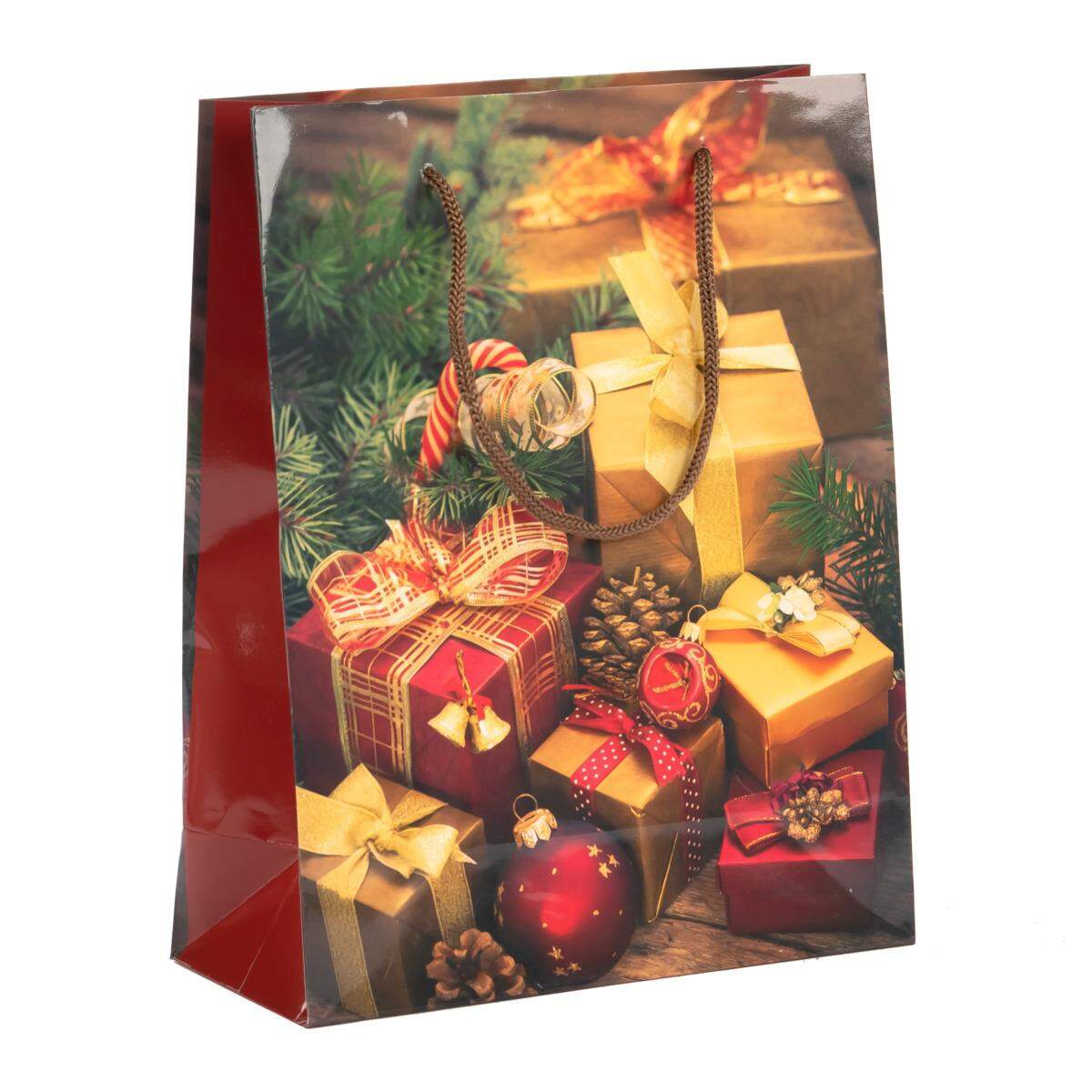 Idena Geschenktasche Weihnachten, 1 Stück, 5-fach sortiert