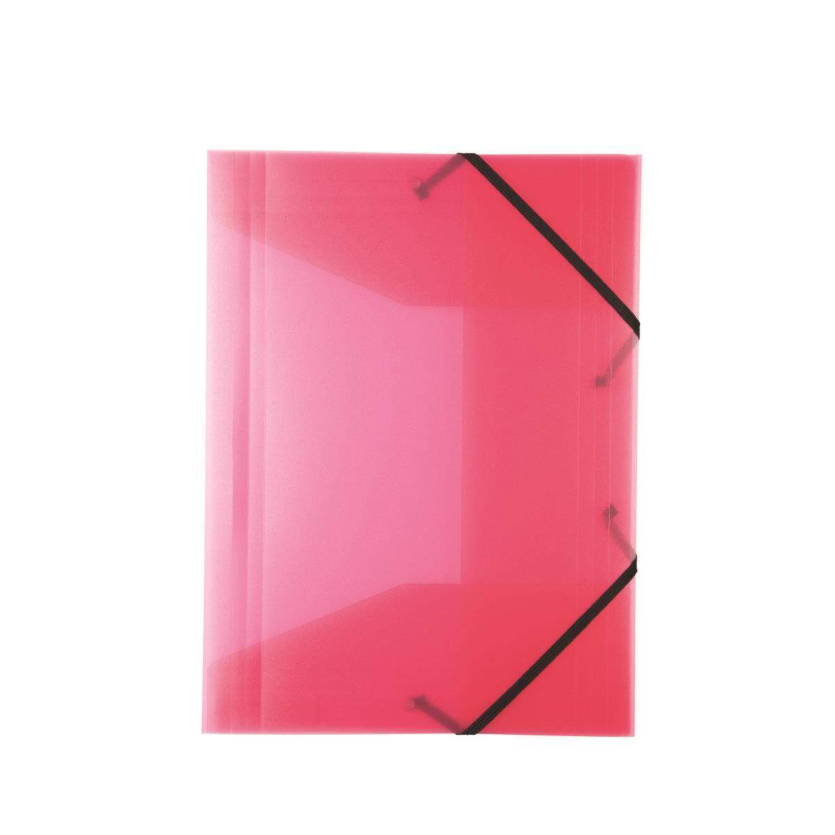 Idena Gummizugmappe A3 PP, transluzent pink