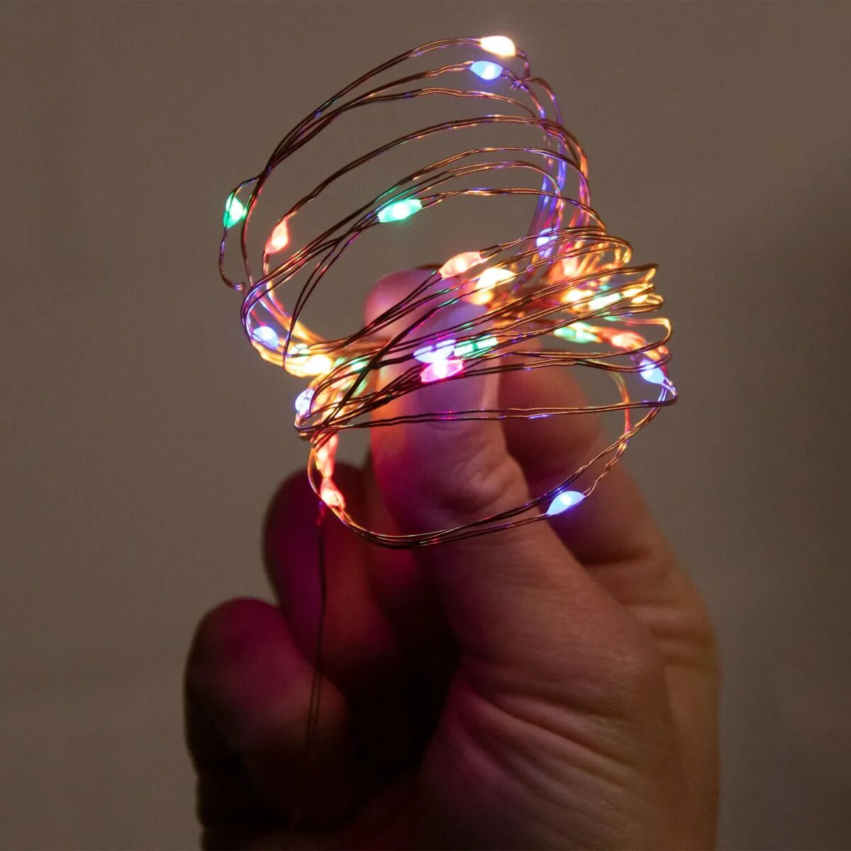 Idena LED Micro Lichterkette mit Timer, 30er, bunt