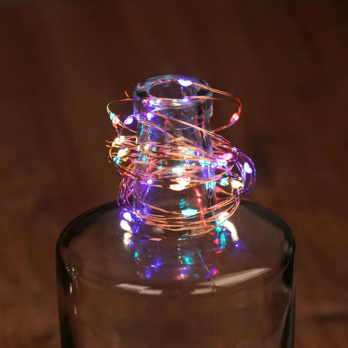 Idena LED Micro Lichterkette mit Timer, 30er, bunt