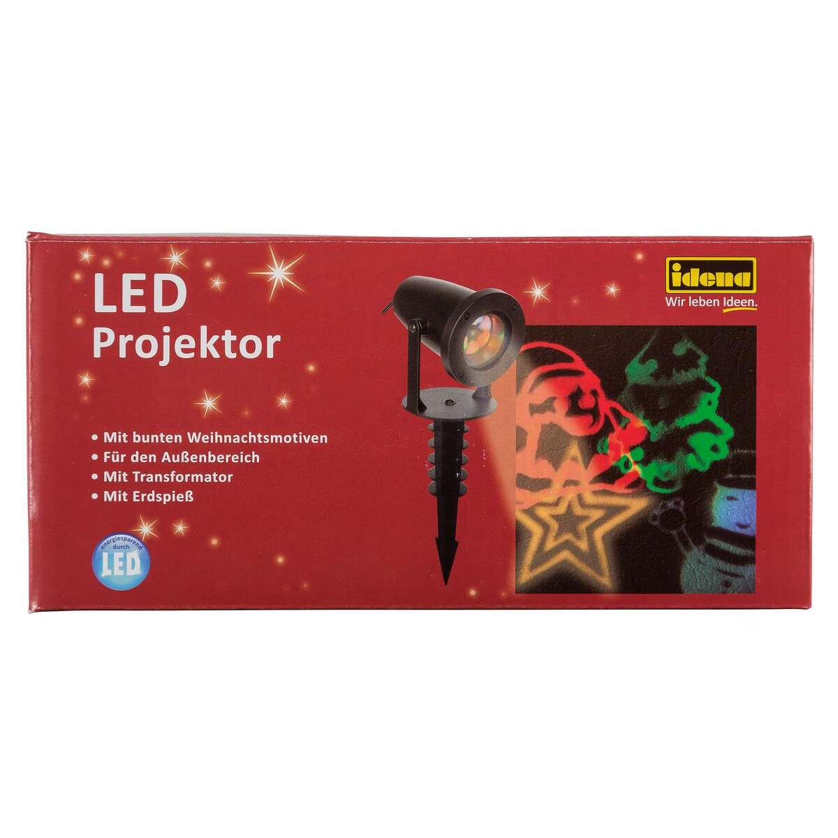 Idena LED Projektor Weihnachtsmotive, für außen