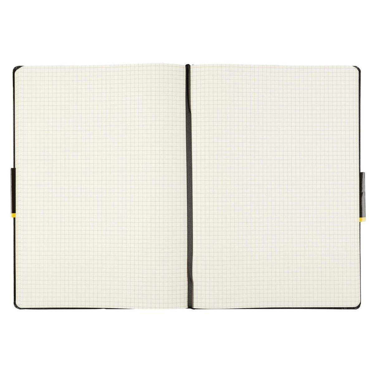 Idena Notizbuch, DIN A4, 192 Seiten, 80 g, kariert, Hardcover, schwarz