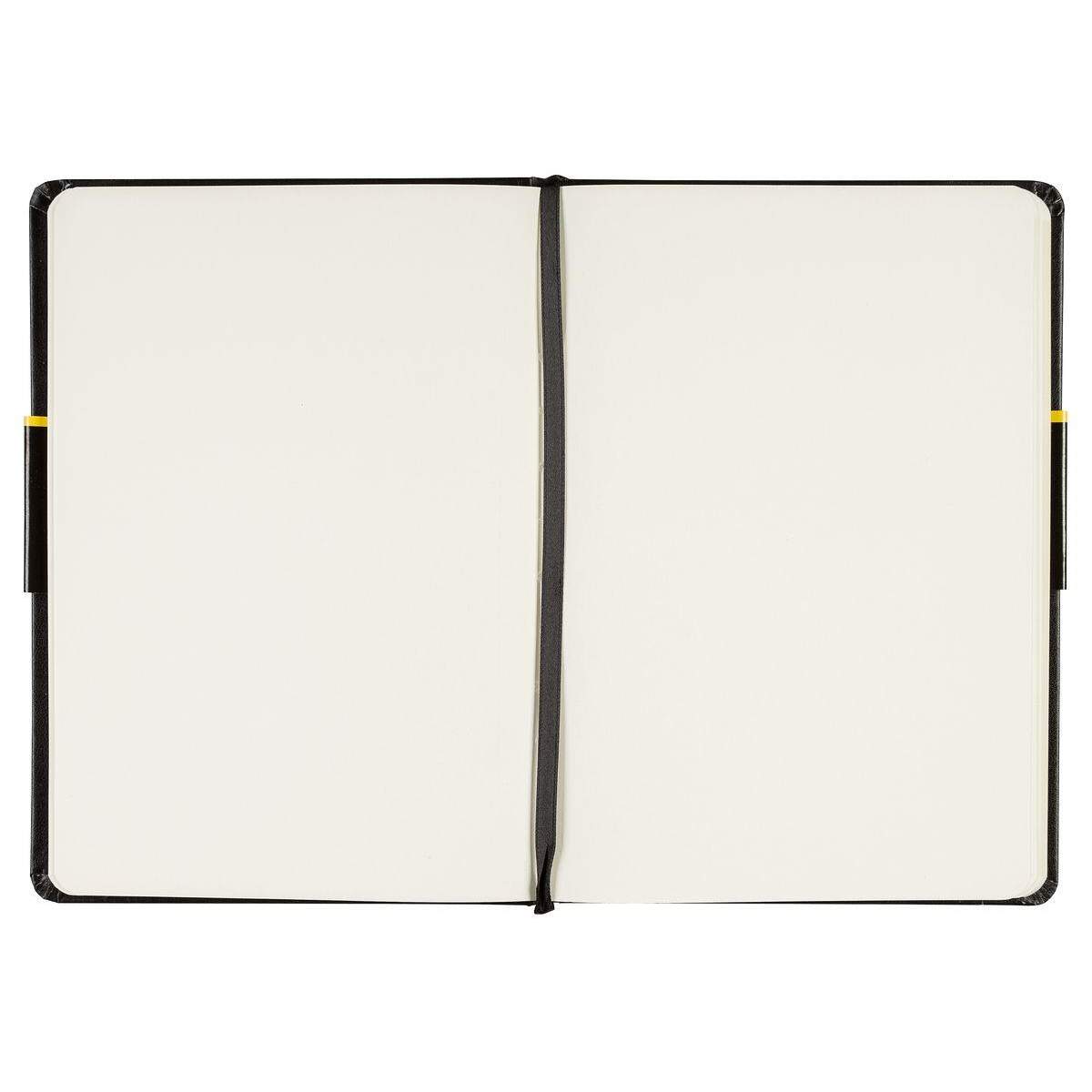 Idena Notizbuch, DIN A5, 192 Seiten, 80 g, blanko, Hardcover, schwarz