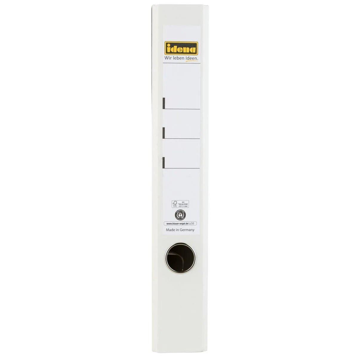 Idena 303071 Ordner Wolkenmarmor, DIN A4, Rückenbreite 5cm, weiß