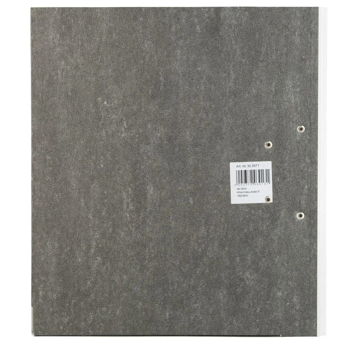 Idena 303071 Ordner Wolkenmarmor, DIN A4, Rückenbreite 5cm, weiß