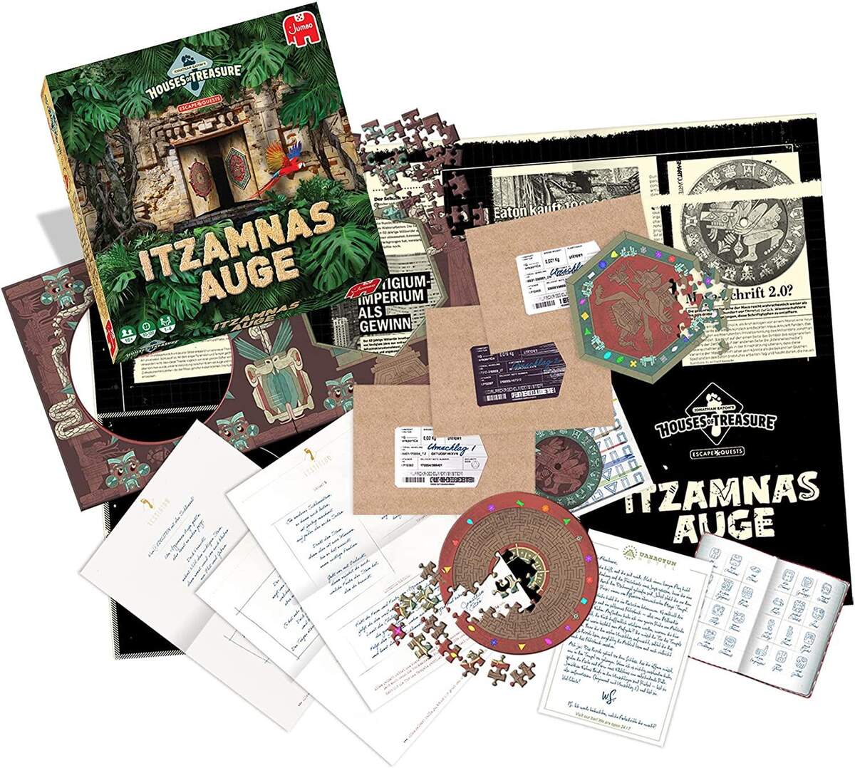 Jumbo Spiele Houses of Treasure - Escape Quest – Itzamnas Auge, Escape Room Spiel