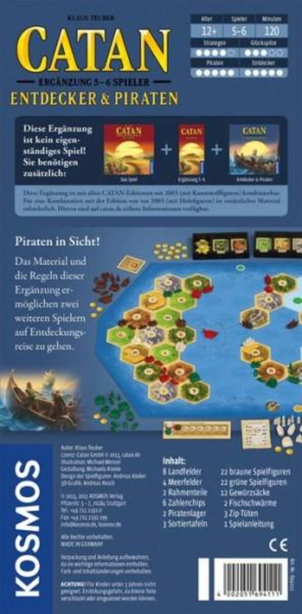 KOSMOS CATAN Erweiterung Entdecker und Piraten