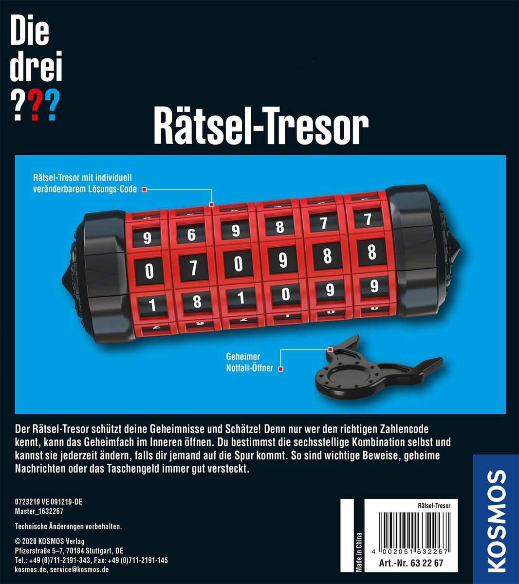 KOSMOS Die Drei ??? Rätsel Tresor