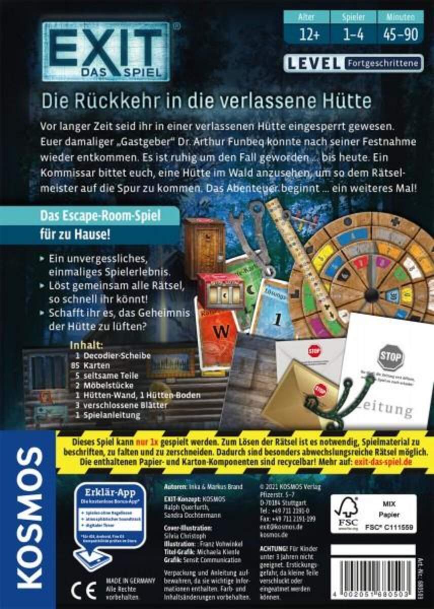 KOSMOS EXIT - Das Spiel: Die Rückkehr in die verlassene Hütte
